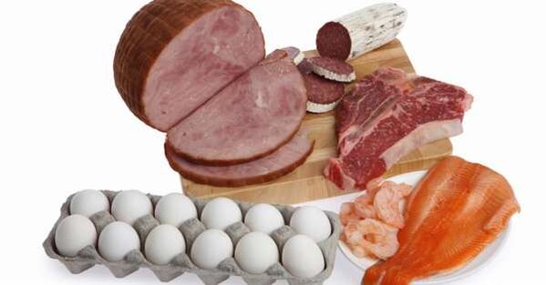 éléments de menu de régime protéiné