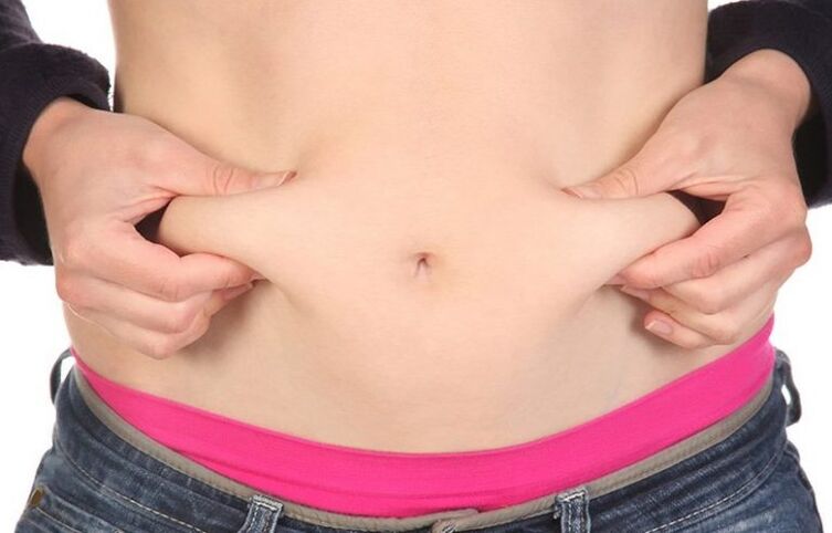 plis graisseux dans l'abdomen